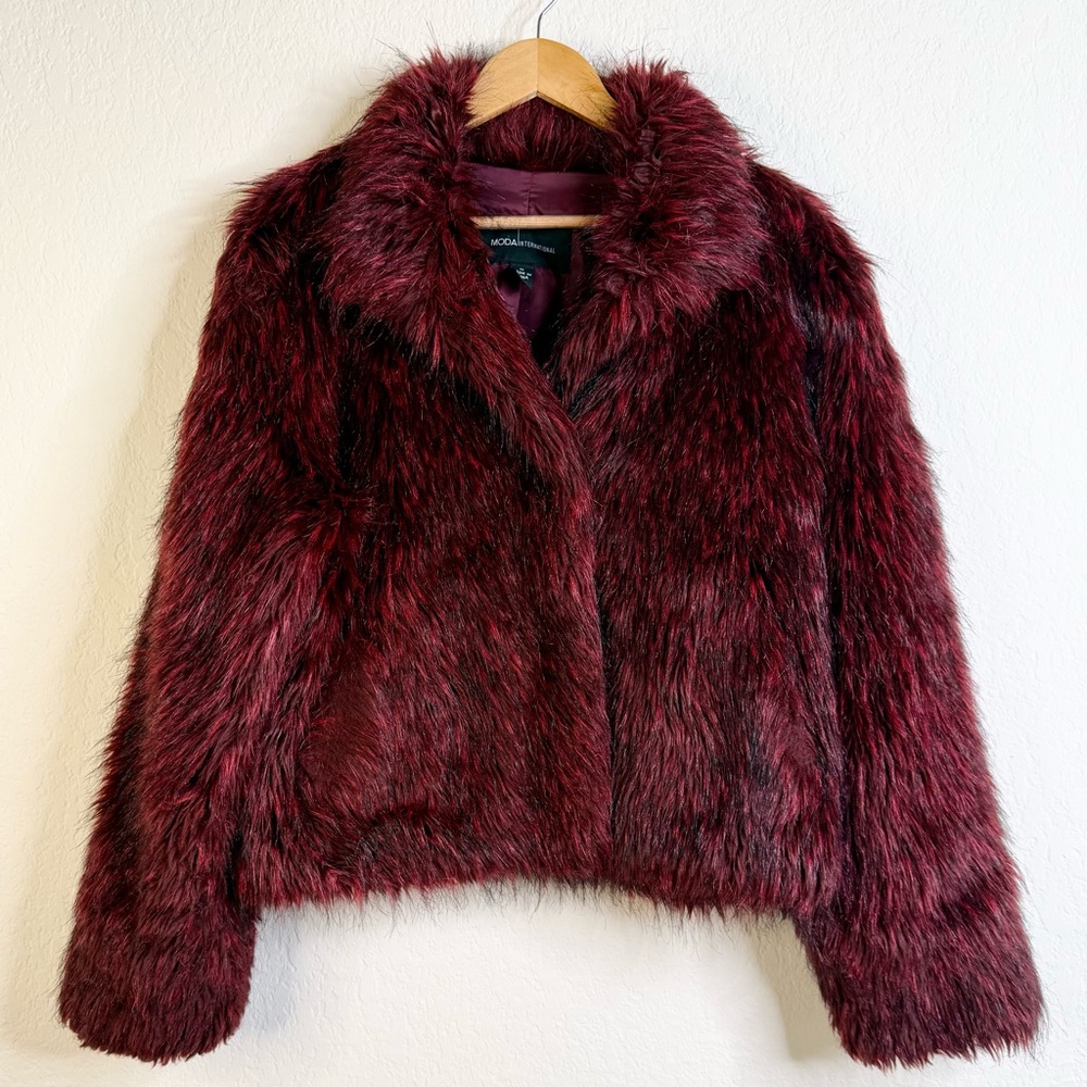 Moda International Vintage Faux Fur Jacket Women’s Sz M